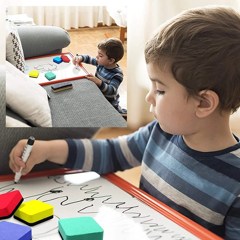 Mini gommes à sec magnétiques pour tableau blanc, nettoyeur de tableau noir, essuie-glace pour enfants et salle d'irritation, 2x2 pouces, 48 paquets