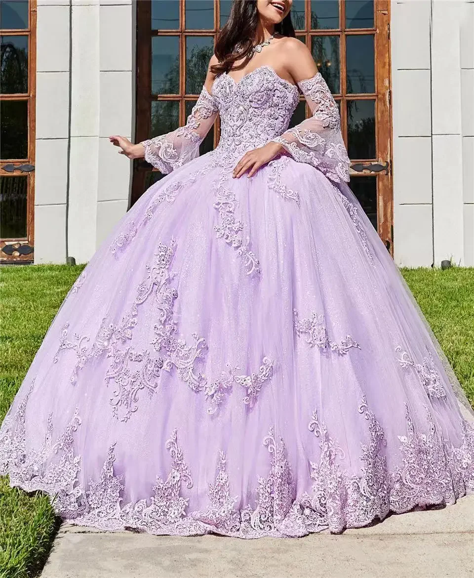 Quinceanera Dresses 2023 Ball Gown Tulle 15 Anos Fluffy Dresses Sweet Elegant Prom Dress Vestidos Para Eventos Especiales