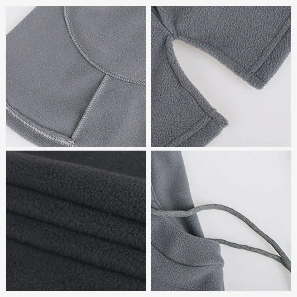 Polar Fleece Winter Balaclava Hat Thickened Windproof Beanies Cap Breathable Cold Proof Integrated Hat Scarf Set Outdoor Sport