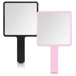 Eyelash Extension Mirror Plastic Handle Portable Square Handheld Makeup Vanity Mirror Women Cosmetic SPA Beauty Salon Supplies