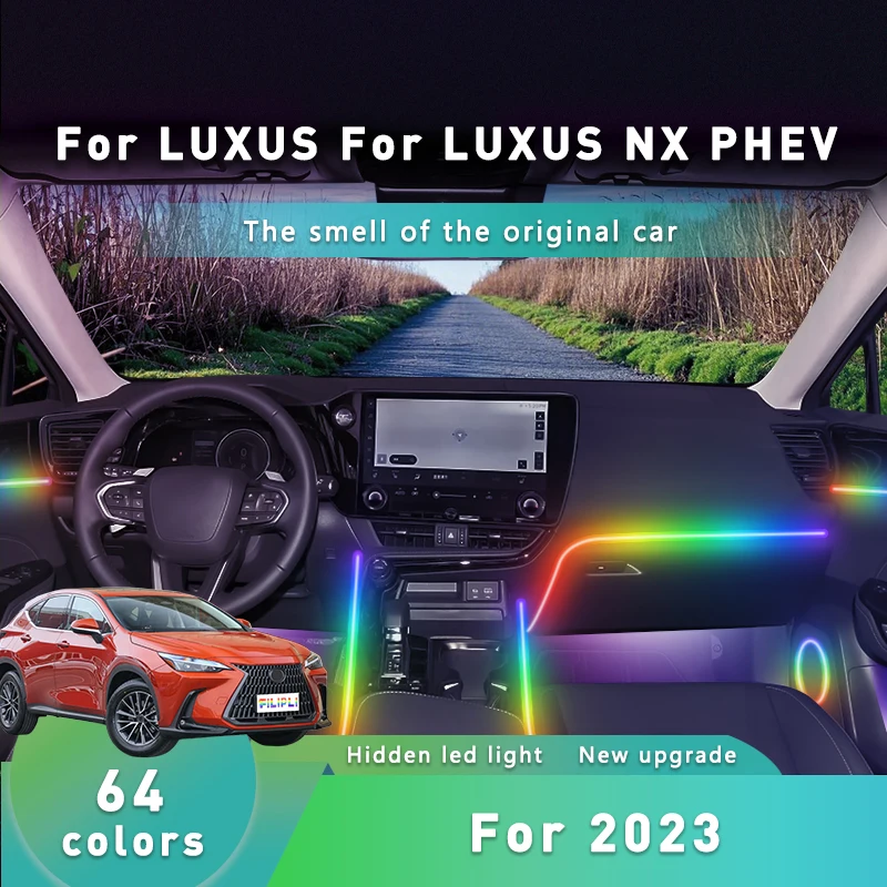 

FILIPLI For The LUXUS NX PHEV For 2023 USB Powered Acrylic Car Interior Light Easy To Install DIY Multi Color Car Ambient Light