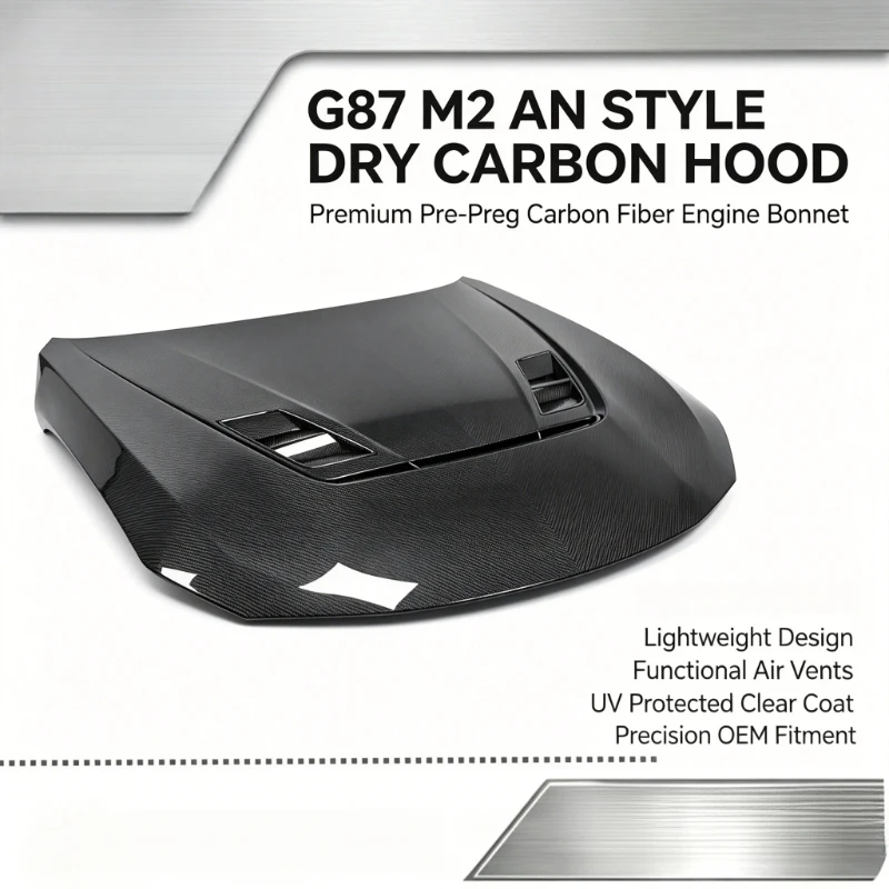 High Quality AN Style Prepreg Dry Carbon Fiber Bonnet Fit For G87 M2 2022+ Auto Replacement Parts