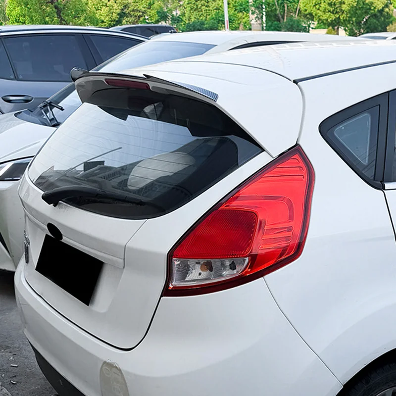 For Ford Fiesta MK7 2008-2017 Car Rear Roof Spoiler Tail Wing Trim Trunk Lip Splitter Styling Body Kits Tuning Car Accessories view 3