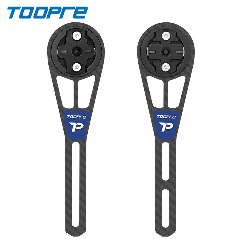 TOOPRE Fiets Koolstofvezel Yardstick Beugel Een Stuk Stuur Verlenglicht Beugel voor Garmin Xoss GoPro Sport Camera Docks