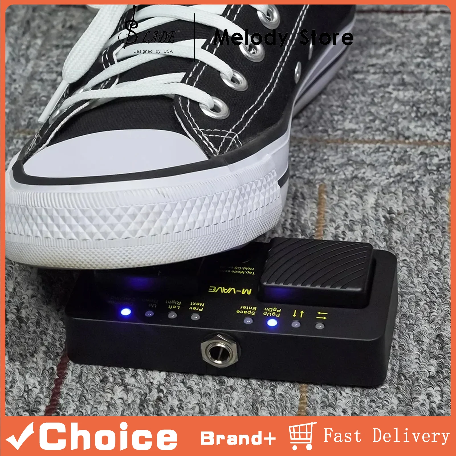 

Беспроводная Bluetooth-педаль M-VAVE Cube Turner Pro для перелистывания страниц, бесшумная, USB-перезаряжаемая, для iPad, iPhone, планшетов, гитары