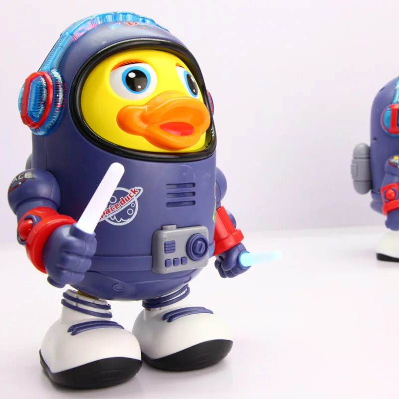 ของเล่นเป็ดน้อยน่ารักเต้นได้ ดนตรีหลากสีสัน ไฟกระพริบ เต้นอัตโนมัติ ของเล่นเท่และมีสไตล์ ของขวัญสำหรับเด็ก (ไม่รวม