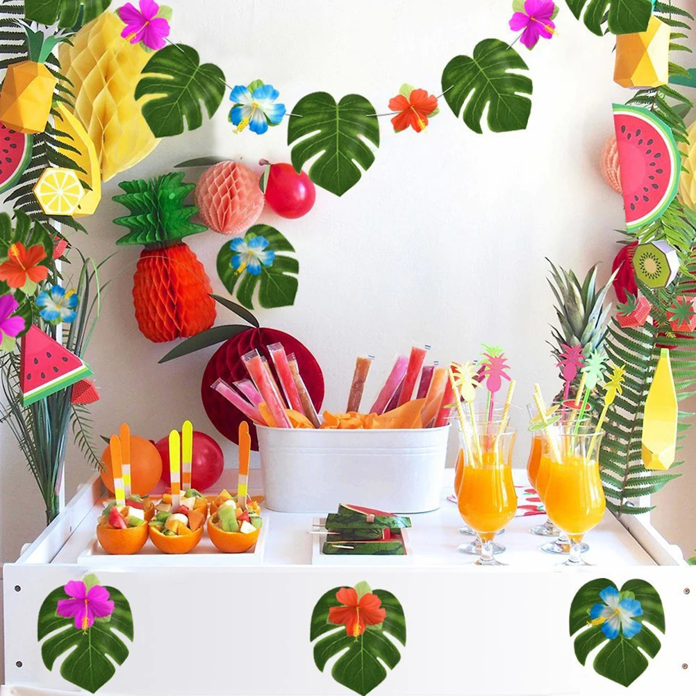 

Table Skirt Decorations Hawaii Hawaiian Party Supplies Decorate Themed Tropical Banquet