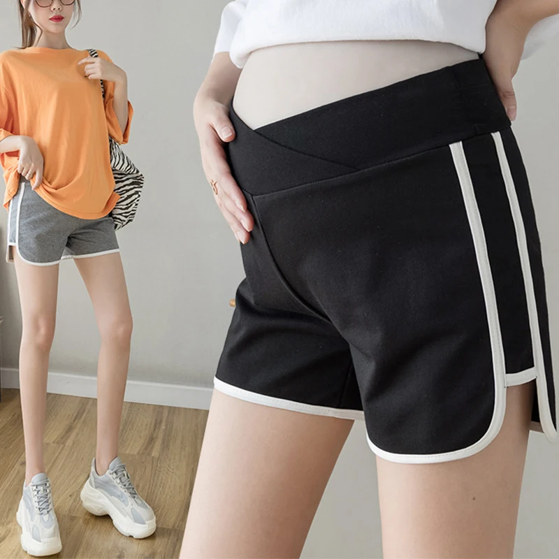 

Maternity Summer Thin 95% Cotton Maternity Shorts Adjustable Belly Short Clothes for Pregnant Women Casual Pregnancy Bottom Pant