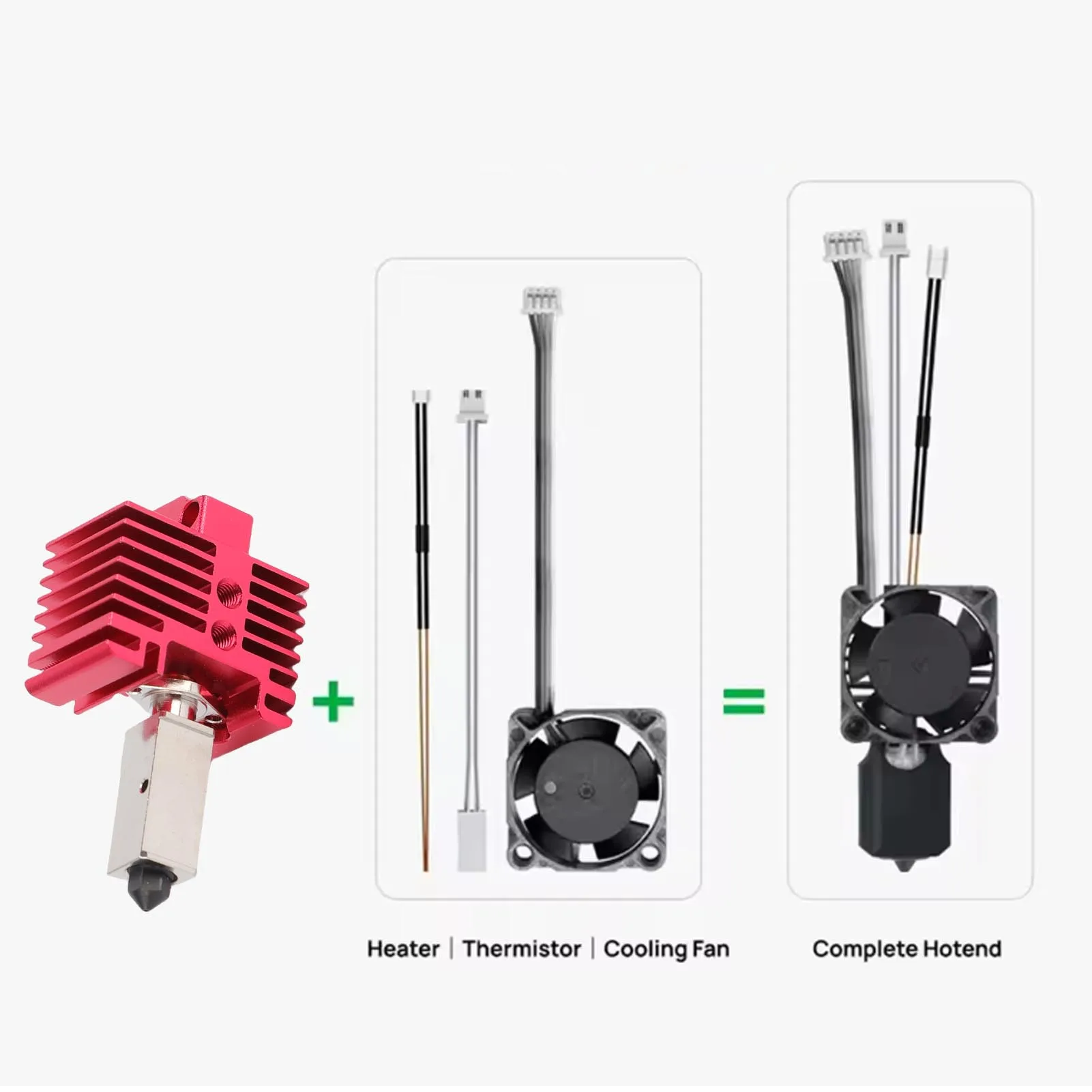 

Керамический нагреватель Hotend, безопасный охлаждающий вентилятор, силиконовый рукав, комплект 3D-принтера Hot End, сопло 0,4 мм для 3D-печати, замена для X1C