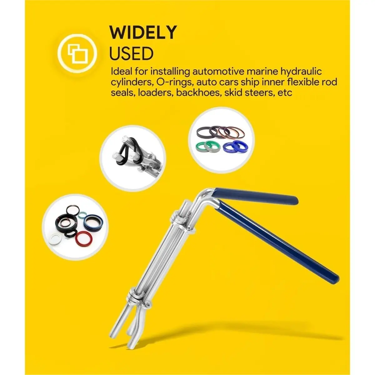 Home Tool 5 Pack Hydraulic Seal Installation Tools,Hydraulic Cylinder Piston Repair Seal Kit,U-Cup Rod Seal Installation Tool Ki