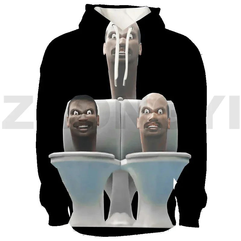 Hot Harajuku Skibidi Toilet Hoodie for Men Long Sleeve Hip Hop Loose Pullovers Tracksuit Female 3D Skibidi Toilet Sweatshirts