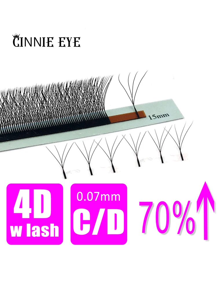 4D W Wimpernverlängerung 5D 3D Russland Volumen Wimpern Flauschige vorgefertigte Fächer Kleeblatt Nerz Faux Cil Lashes Dolly Hybrid Wimpern 3D Cilios