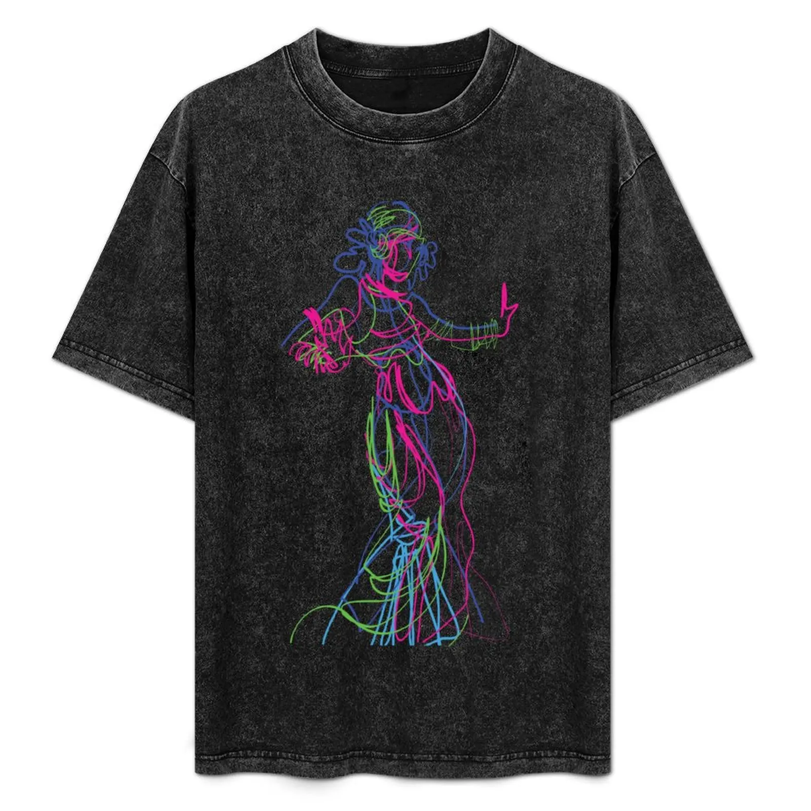 

Tribal fusion belly dance flower power T-Shirt Heavy Duty Casual Work Tee