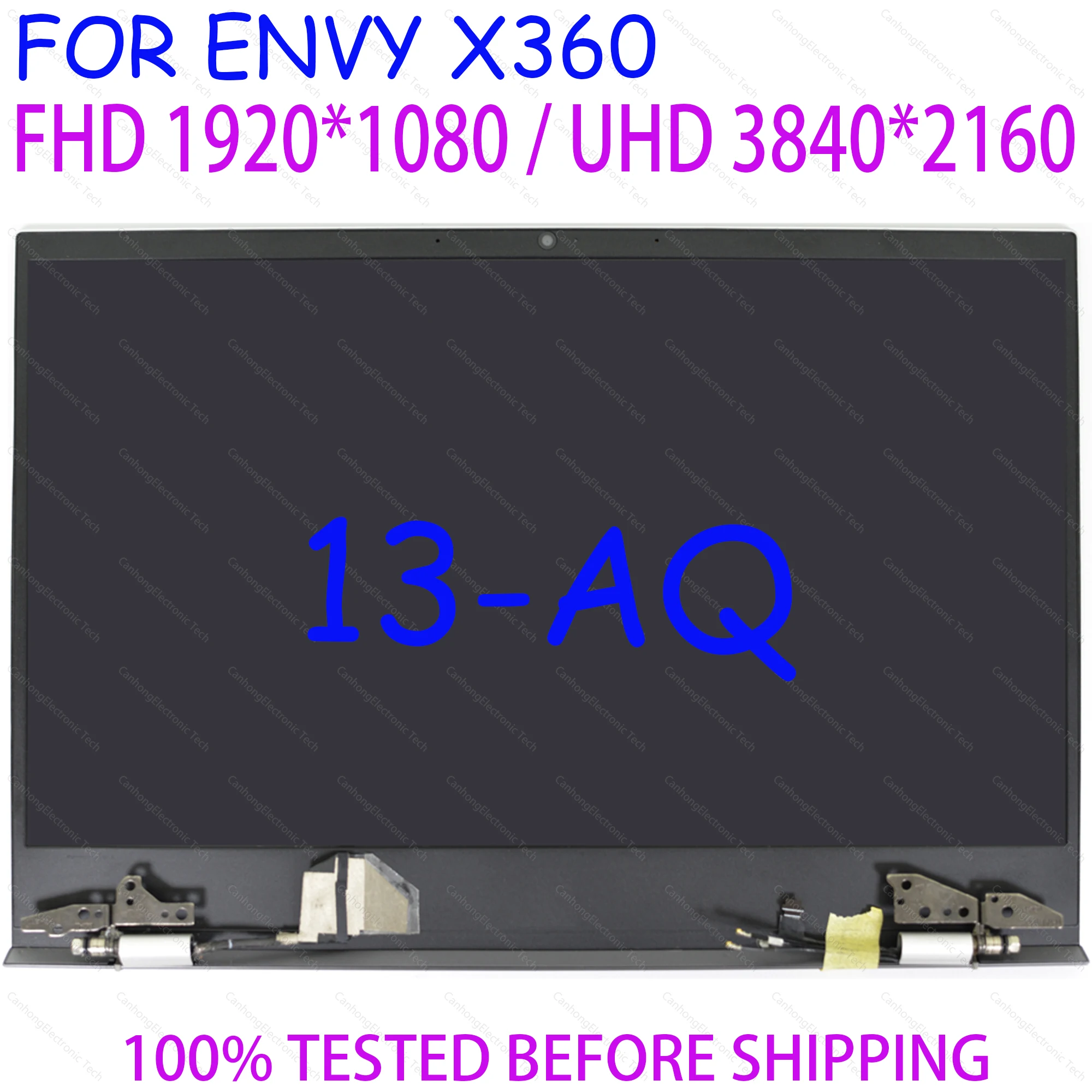 para hp Envy 13-aq 13 Aq0005tx 13-aq0010ur 13-aq0007nw Lcd Touch Screen Digitalizador Montagem Completa com Dobradiças Tpn-w144 13.3