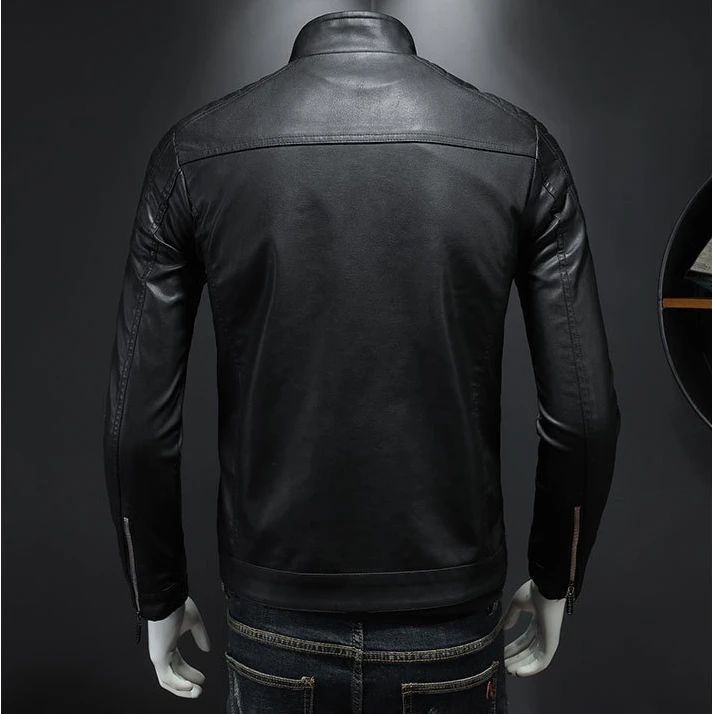 Veste de moto en cuir pour hommes, haute qualité, mode décontractée, vêtements classiques pour hommes, faux, haute qualité, créateur de marque, nouveau