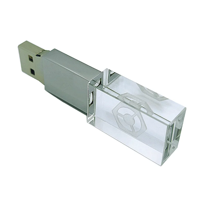 Custom logo pioneer DJ Silver Crystal USB3.0 High-speed Pen drive(Default red LED light）