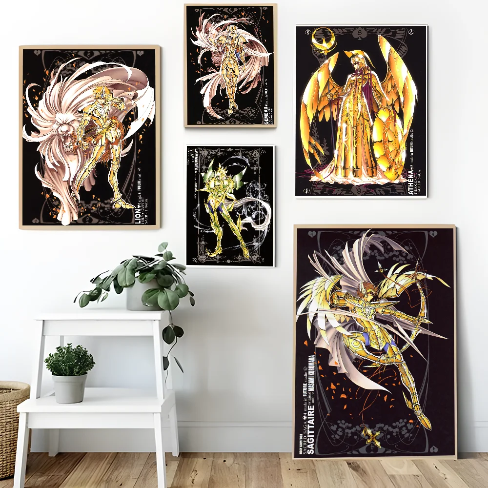 

Anime S-Saint S-Seiya DIY Sticky Poster Whitepaper Prints Posters Artwork Vintage Decorative Painting