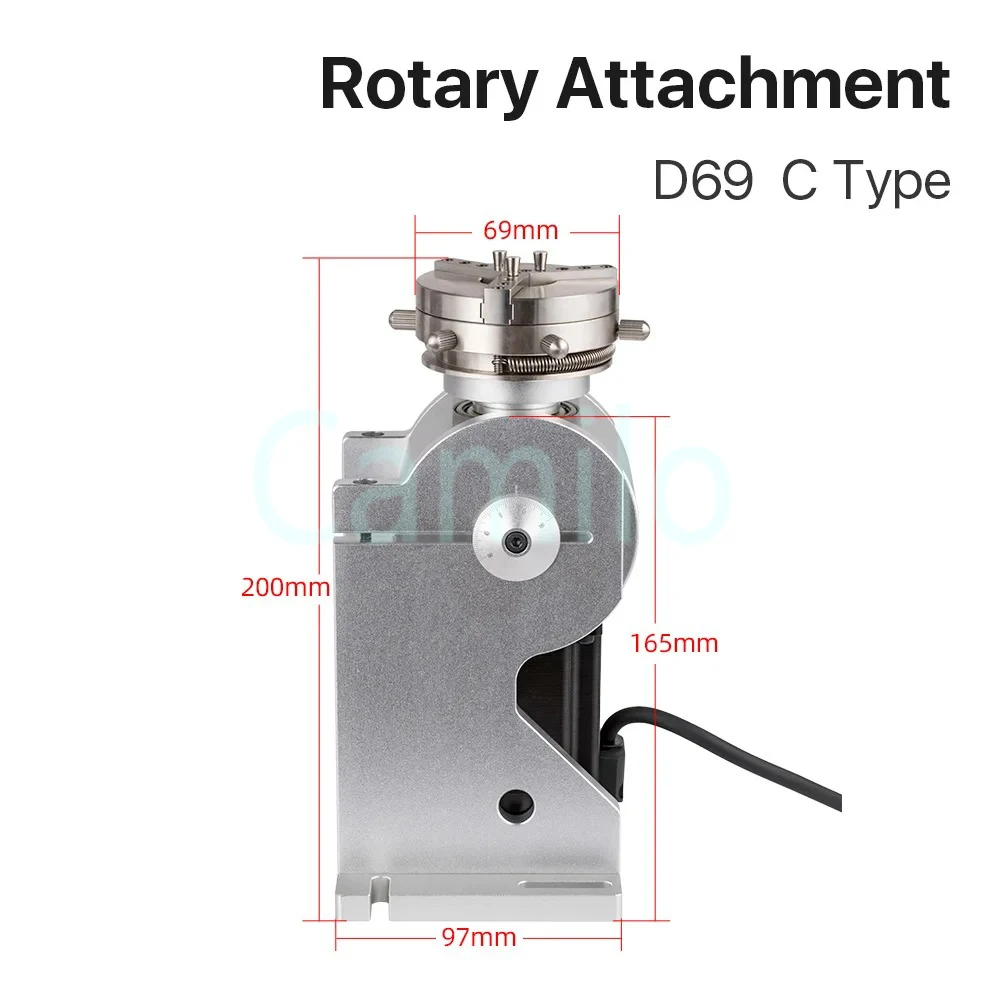 Rotary Chuck Attachment D69 For Fiber Laser Marking Machine 3-91mm Cylinder Engraving Tool For Ring Bracelet Bearing