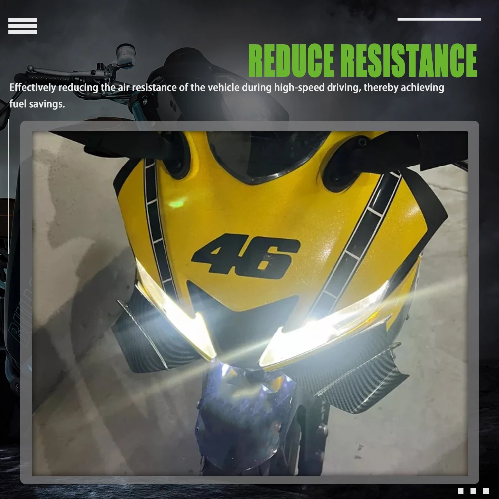 Motorcycle Universal Podification Parts Aerodynamic Wing Kit Stability Side Wind Deflectors Winglets For Ducati BMW Kawasaki