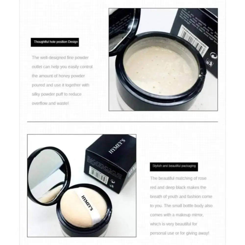 Puder do twarzy kontrolujący wydzielanie sebum, matujący, długotrwały, do konturowania i utrwalania makijażu, minimalizujący widoczność porów, przezroczysty puder do makijażu.