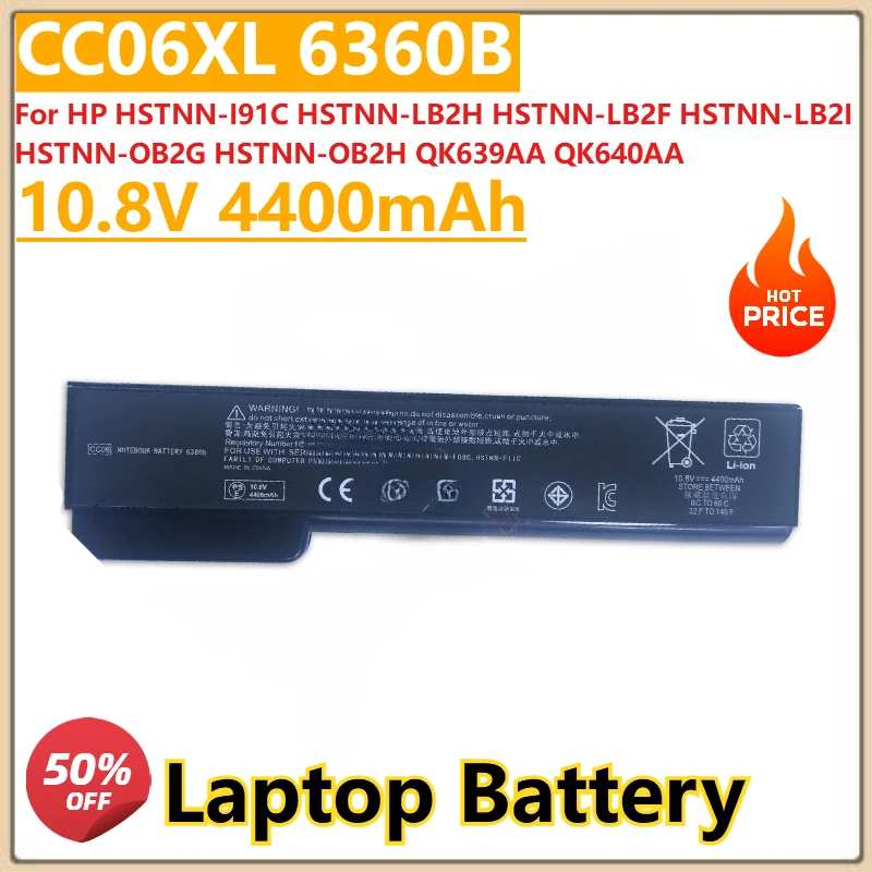 

Новый аккумулятор для ноутбука CC06XL 10,8 В 4400 мАч для HP HSTNN-I91C HSTNN-LB2H HSTNN-LB2F HSTNN-LB2I HSTNN-OB2G HSTNN-OB2H QK639AA QK640AA