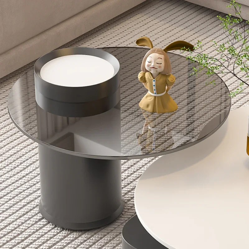 Black Modern Coffee Table Design Hardcover Floor Round Coffee Table Small Nordic Tavolino Da Salotto Living Room Furniture