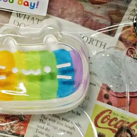 귀여운 소프트 스퀴시 무지개 작은 고양이 스퀴즈 장난감 안티스트레스 타바 스퀴시 어린이 소녀 장난감 선물 스트레스 볼 성인 감각 장난감