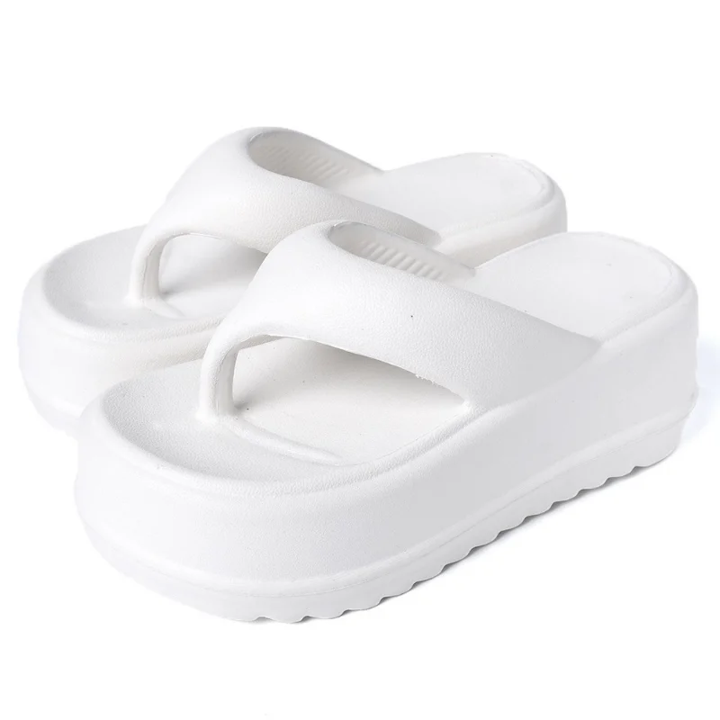 2023 New Summer Flat Slippers Women Genuine Leather Black White Flops Thick Sole Mules Casual Comfort Slides Woman