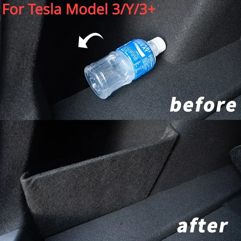 

Rear Car Trunk Organizer Side Divider Accessories For Tesla Model 3/Y/3+ 2017-2024 Back Tail Boot Baffle Modified Upgrade Parts