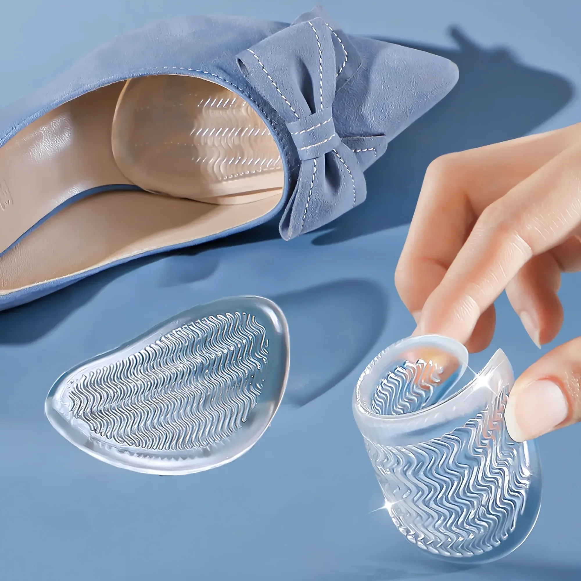 Half Insoles Forefoot Pads | Anti-Slip Silicone Gel Inserts for High Heels & Sandals, Foot Pain Relief Cushions for Women & Men