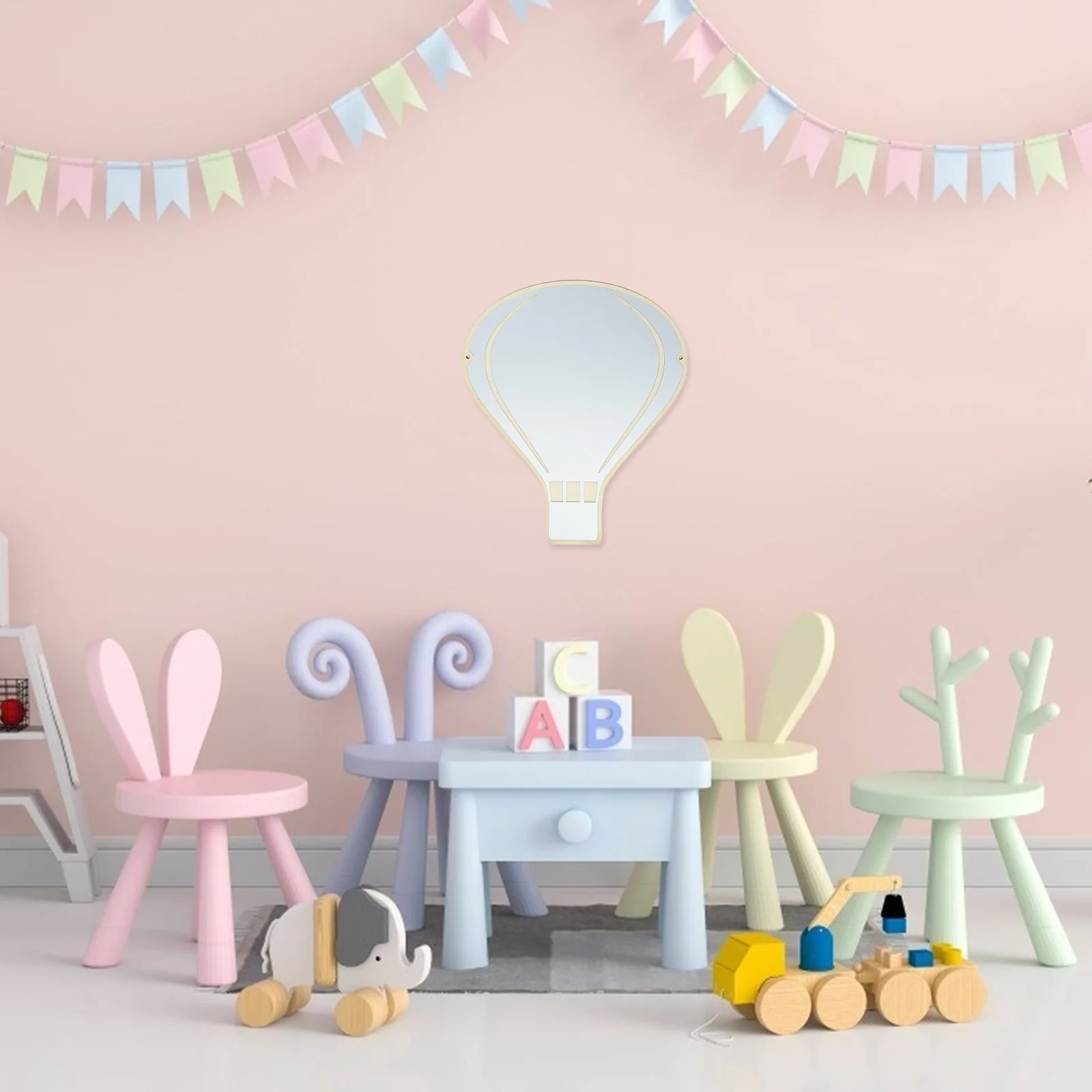 

Safe Acrylic Mirror Sticker Rabbit Design Non Glass for Bedroom Nursery Wall Decor Easy to Install Non Glass Mirror