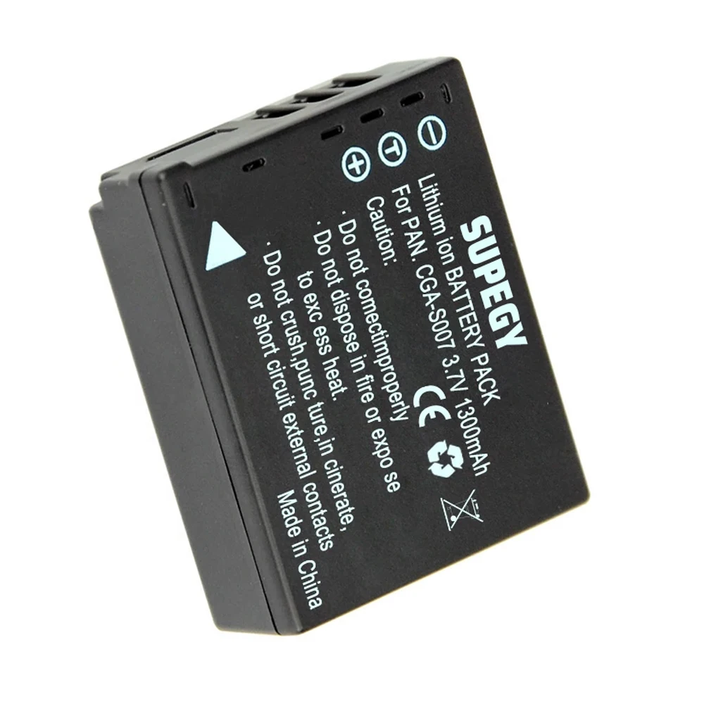 3.7v 1300mAh CGA-S007 CGA CGR S007E S007 S007A BCD10 Battery for Panasonic DMC TZ1 TZ2 TZ3 TZ4 TZ5 TZ50 TZ15 Batteries bateria