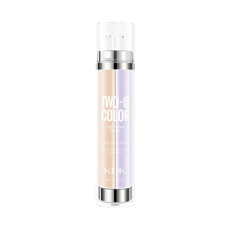 Crema isolante bicolore BB cream concealer polvere antiaderente fondotinta liquido a doppio tubo idratare e illuminare la pelle