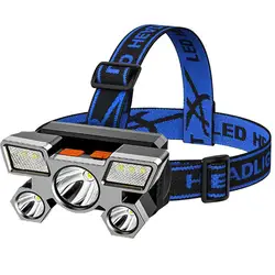 Linterna frontal Led recargable de alta potencia, linterna de cabeza potente, linterna de Camping, linterna de escalada, 18650