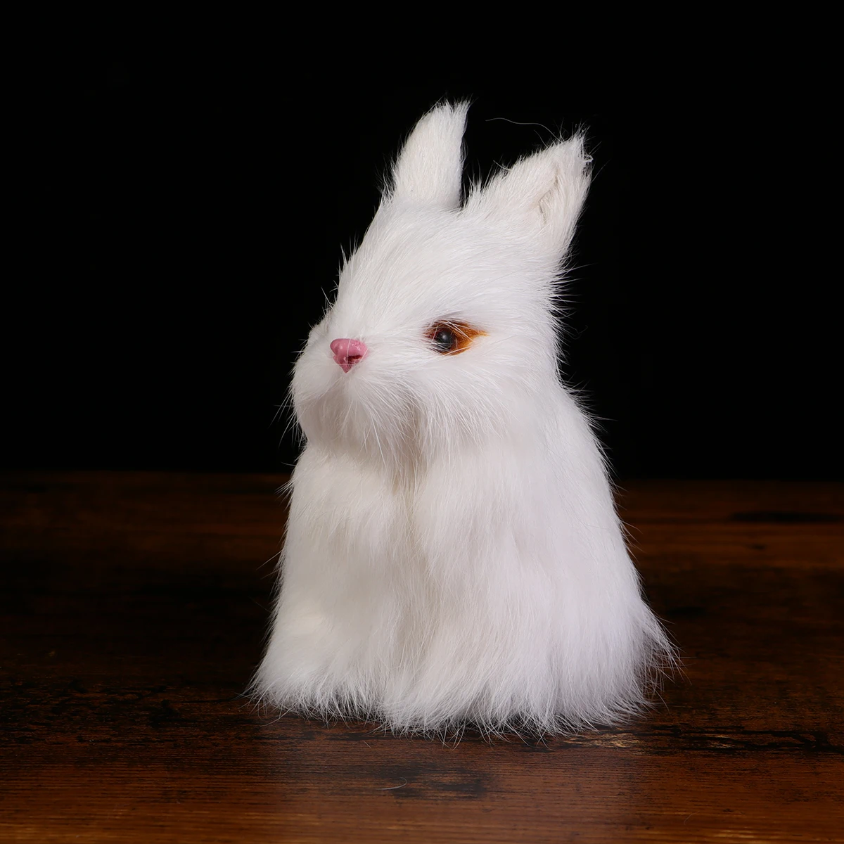 

Simulated Rabbit Ornament Easter Bunny Display Simulation Household Polyethylene Model Toys White Figurine Lifelike