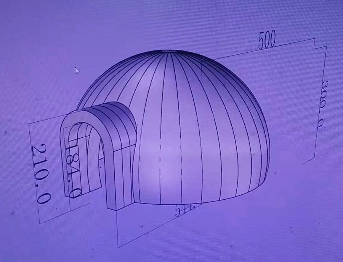 상업 광고용 팽창식 LED 조명 이글루 돔 파티 텐트, 웨딩 캠핑 이벤트, 20 피트, 30 피트 DIA 화이트, 도매