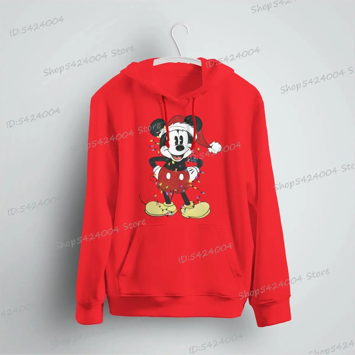 Vintage Mickey Minnie Christmas Hoodies Cartoon Long Sleeve Women Men Hoody Autumnn Winter Couple Matching Hooded Gifts