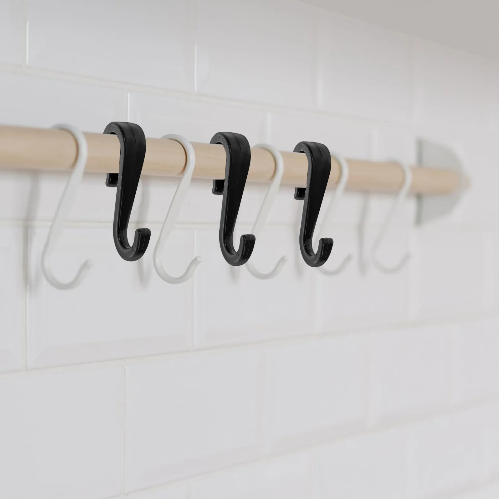 

24Pcs S Hooks for Hanging Heavy Duty Plastic S-Shaped Hooks Bathroom Towel Robe Coat Hat Hanger Organizer Storage Tube Mount