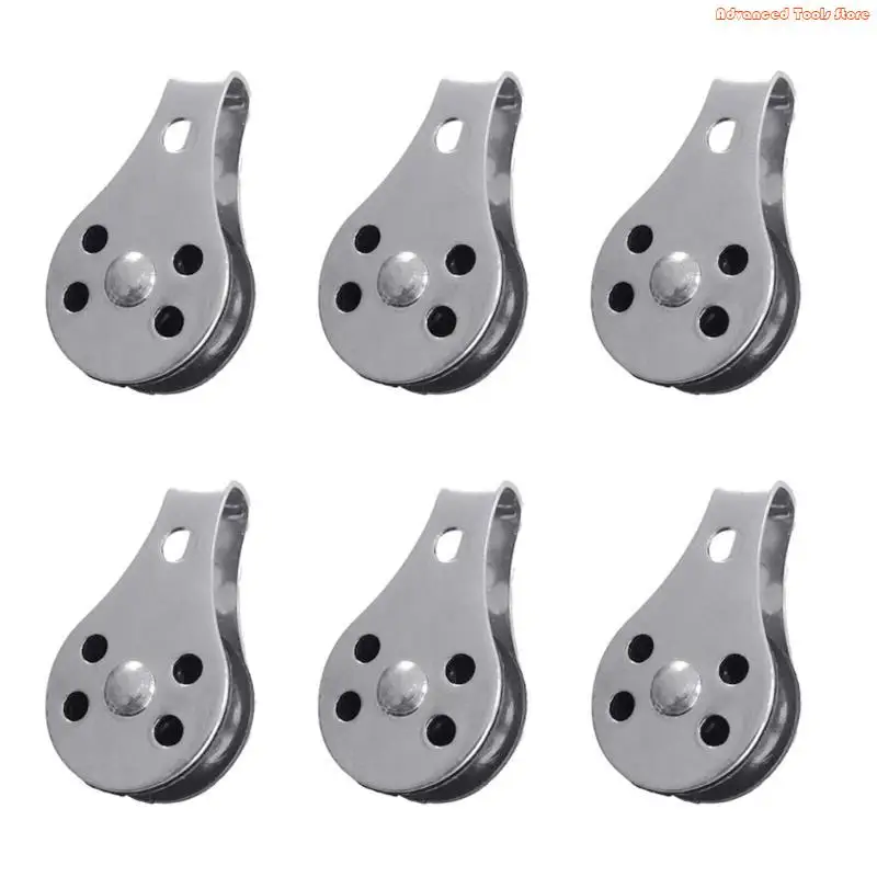 Stainless Steel Heavy Duty Steel Single Wheel Lifting Rope Pulley Block Exercise Equipment Handling Tools W91B