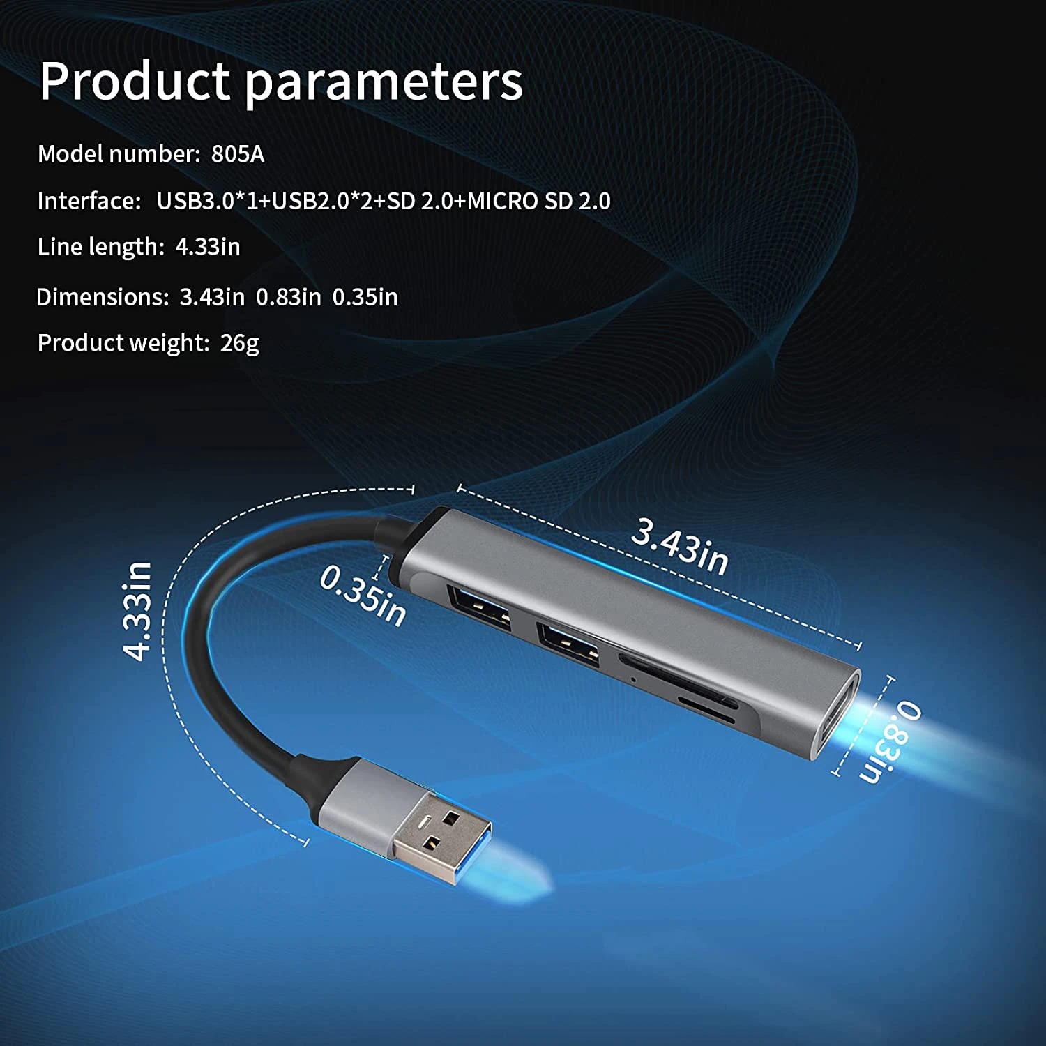 USB 3.0 rozgałęźnik HUB typu c z czytnikiem kart SD TF Adapter USB typu C Extender do komputera Laptop Macbook Pro Air Mini