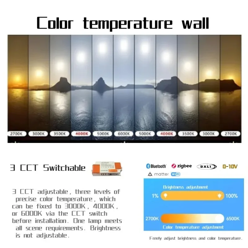 Embedded COB Spotlight Dali 0-10V LED Downlight Tuya Bluetooth Zigbee Ra95 Smart Dimmable Aluminum AC110V 220V Indoor Lighting
