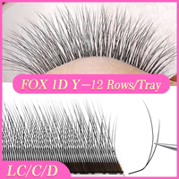 LC/C/D Curl Fox Y Shaped V Type Eyelash Extension 8-13Mix False Lashes Premade Volume Fan Lashes Beauty Cilios