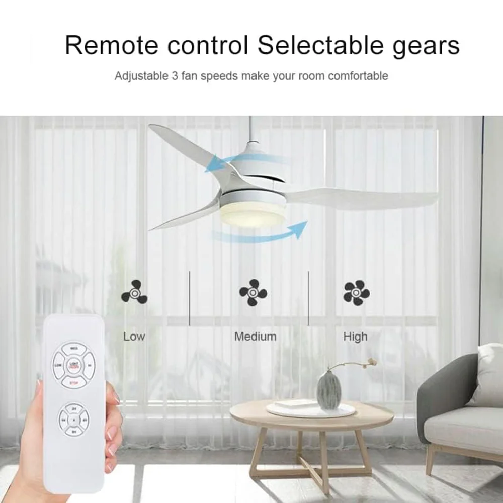 QIACHIP Universal Ceiling Fan Lamp Remote Control Kit AC 110-240V Timing Control Switch Adjusted Wind Speed Transmitter Receiver