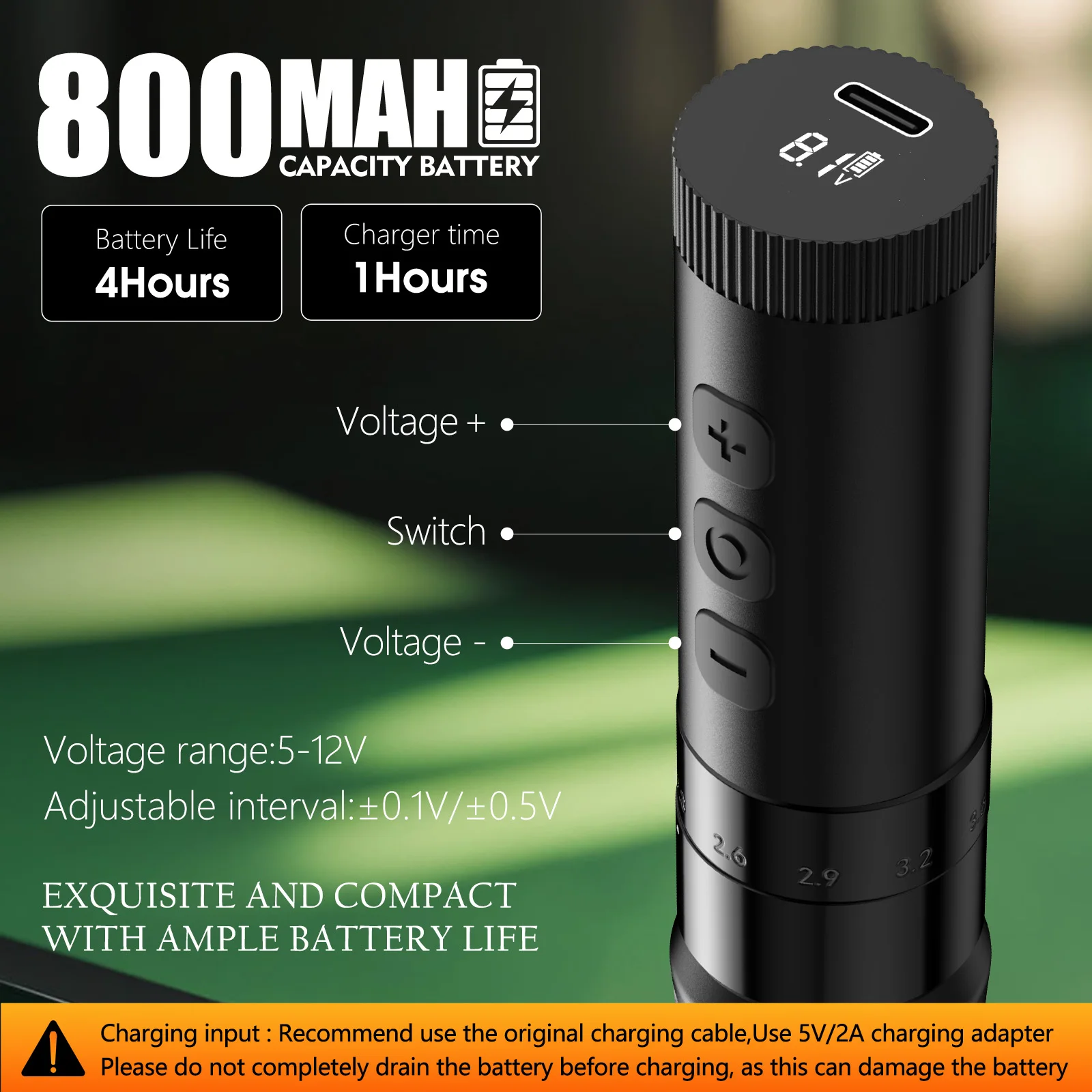 طقم الوشم T-rex طقم أقلام الوشم اللاسلكي الدوار مع 7 طول السكتة الدماغية القابل للتعديل 2.0-3.5 مللي متر 1600mA طقم مسدس الوشم #5