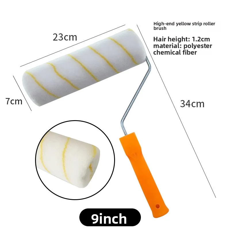 Валиковая щетка с тонкой щетиной, валик без мертвого угла, валик для латексной краски, валик для термоплавкого валика