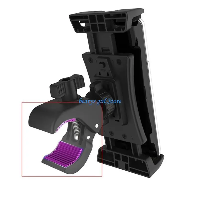 

C7AB Bike Tablet Holder Mount, Holder Stand Exercise Bike Handlebar Mount For 4.7-13 inch Stationary Treadmill