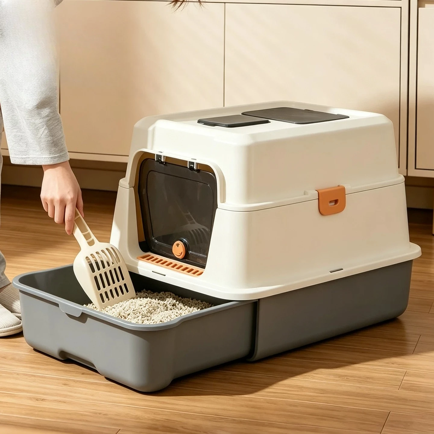 Defecation Toilet Litter Box Hiding Castle For Cats Extra Large Side Entrance Litter Box Luxury Areneros Para Gatos Cat Supplies