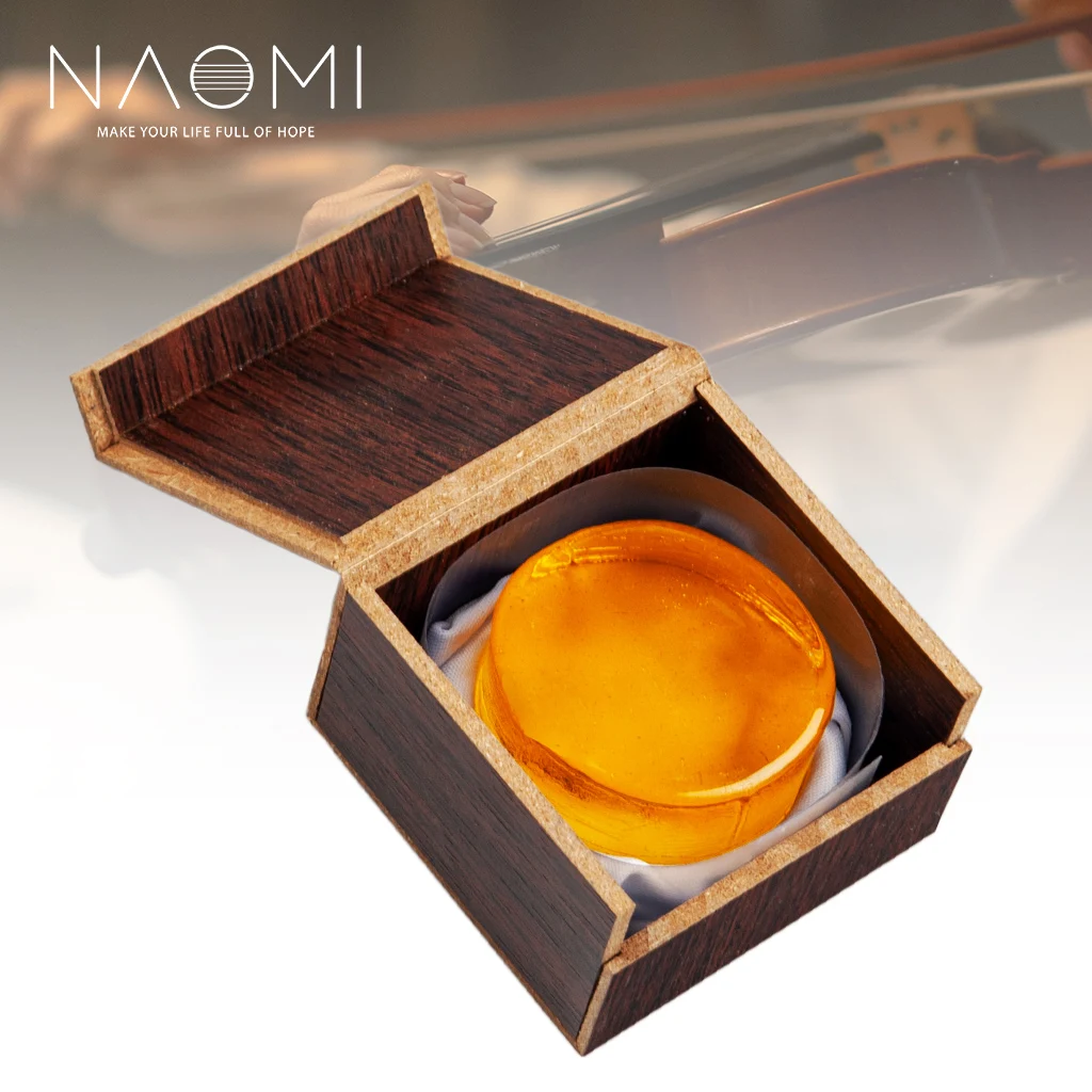 

NAOMI Round Rosin With Wood Case Natural Color String Rosin Instrument Violin Viola Cello Violoncello Cello Fiddle Bow Rosin