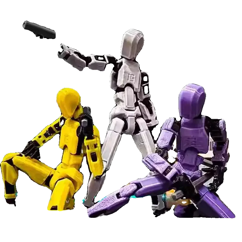 

DIY Luminous T13 Multi-Jointed Movable Shapeshift Robot 3D Printed Mannequin Lucky robot and dog Action Figures Toys kids Gifts