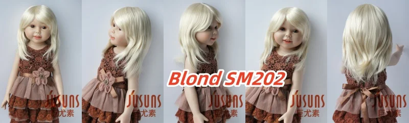 JD762 Natural curls Mid long doll wigs that can be tilted and self trimmed with bangs Full sizes Doll Accessories